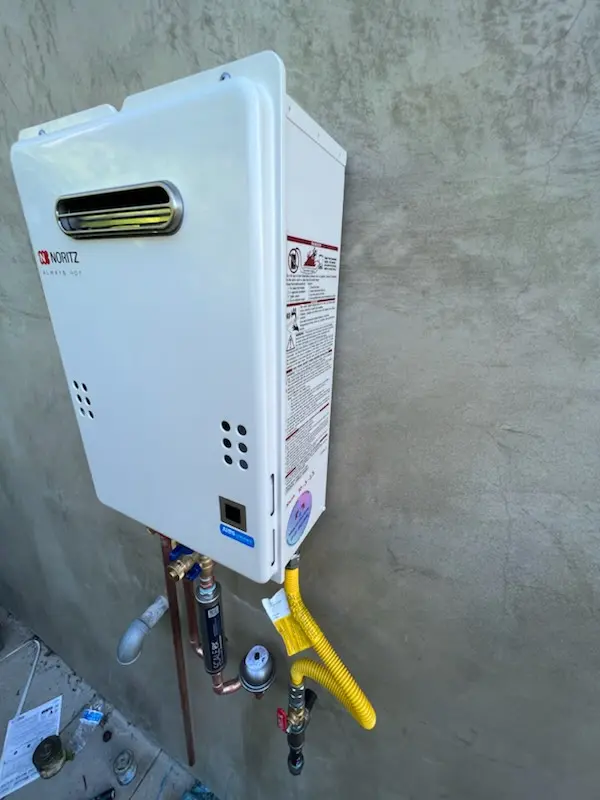 Tankless water heater installation for Stelton homes